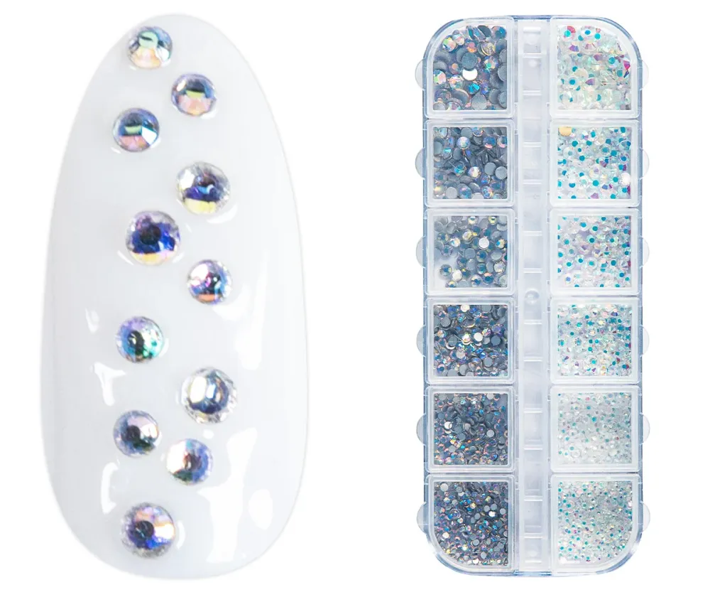 Emmi-Nail Strassstein Box white/silver mix