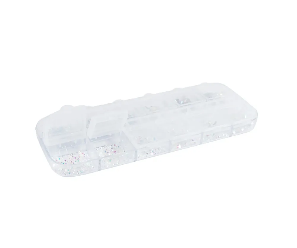 Emmi-Nail Strassstein Box white/silver mix