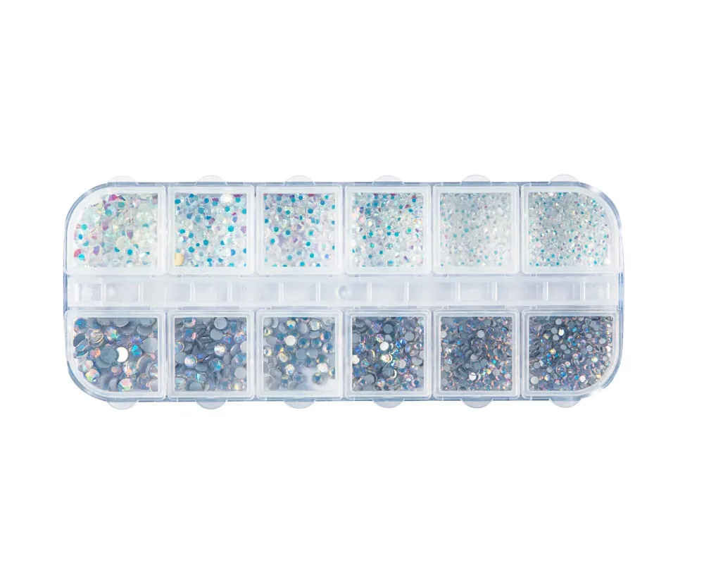 Emmi-Nail Strassstein Box white/silver mix