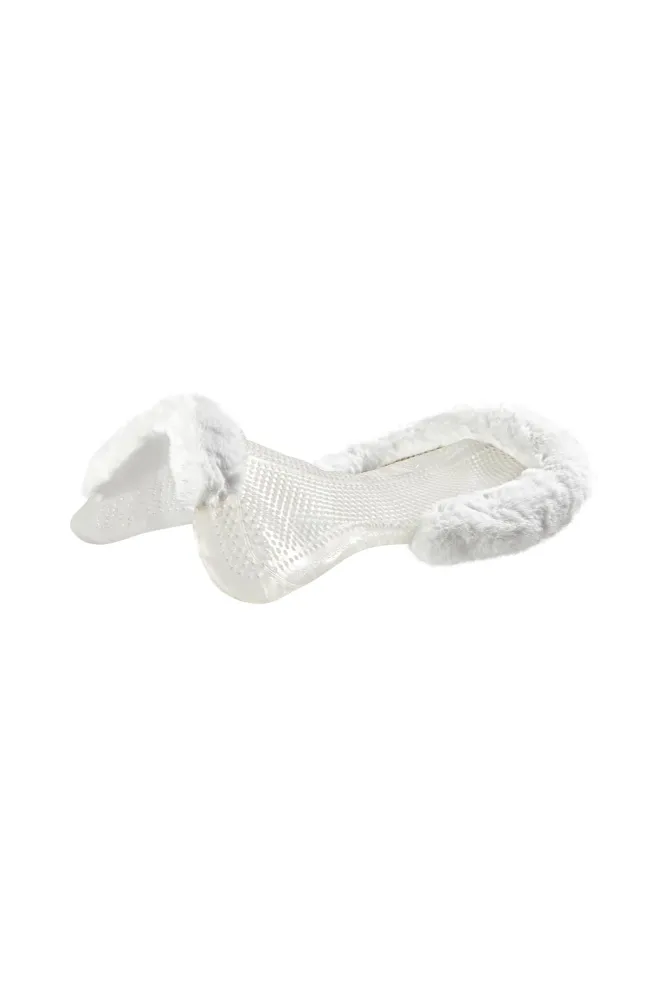 Gel Anti-Rutsch Classic mit Schaffell Ausschnitt flach Transparent/White M