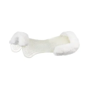 Gel Anti-Rutsch Classic mit Schaffell Ausschnitt Hinterkeil Transparent/White Einheitsgröße