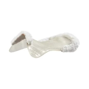 Gel Anti-Rutsch Classic Pony mit Schaffell 1/2 Ausschnitt flach Transparent/White M