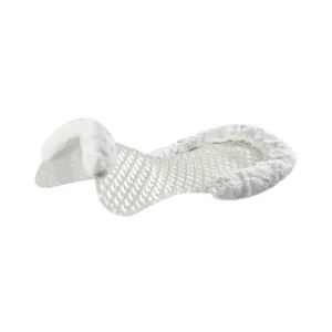 Gel Anti-Rutsch Respira mit Schaffell Ausschnitt flach Transparent/White Einheitsgröße