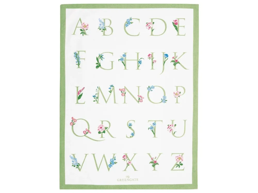 Geschirrtuch ABC Letter White