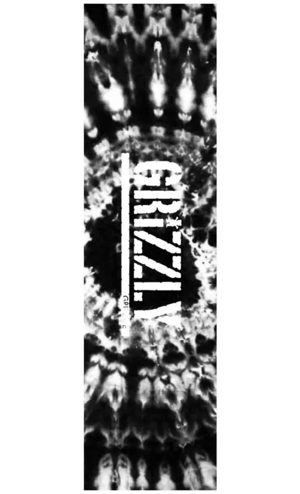 Grizzly Tie Dye Stamp Griptape Black White