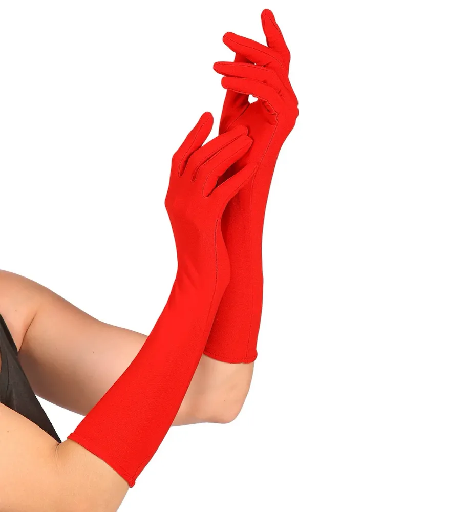 Handschuhe Lycra 37cm rot