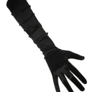 Handschuhe satinschwarz 48 cm