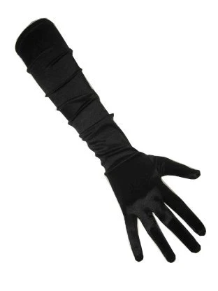 Handschuhe satinschwarz 48 cm