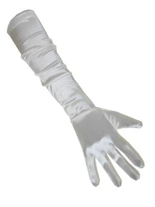 Handschuhe satinweiß 48 cm