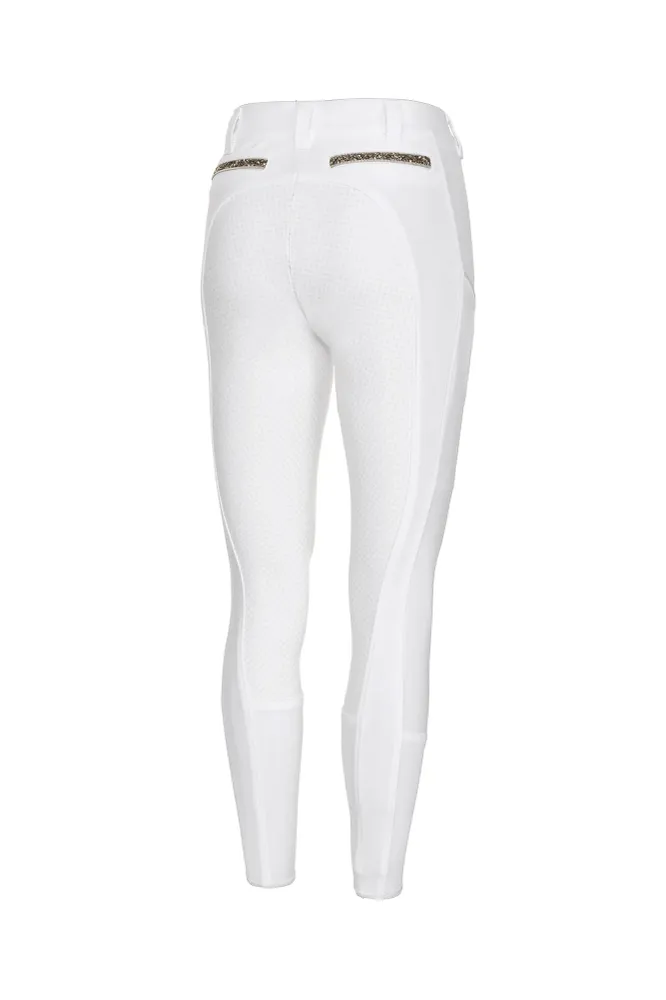 Henriette Grip Vollbesatzreithose für Damen White 76