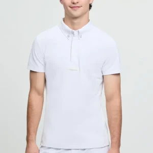 Herren Kurzarm Turniershirt White L