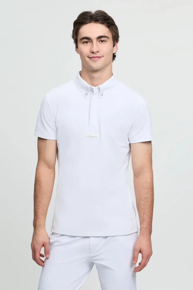 Herren Kurzarm Turniershirt White XL