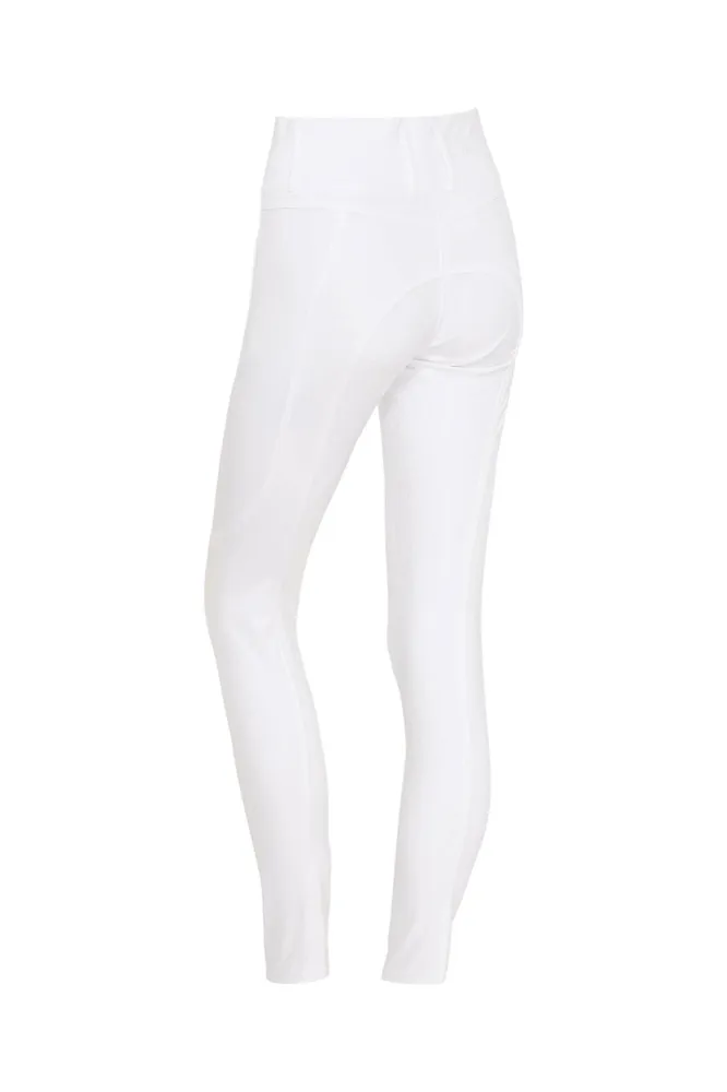 Kalea Damen Vollbesatz Reitleggings White XL