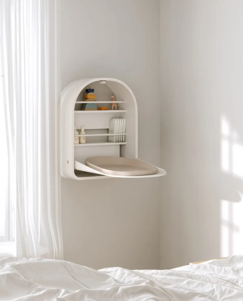 KAS Kopenhagen, wandmontierter WICKELTISCH 'KAI', White