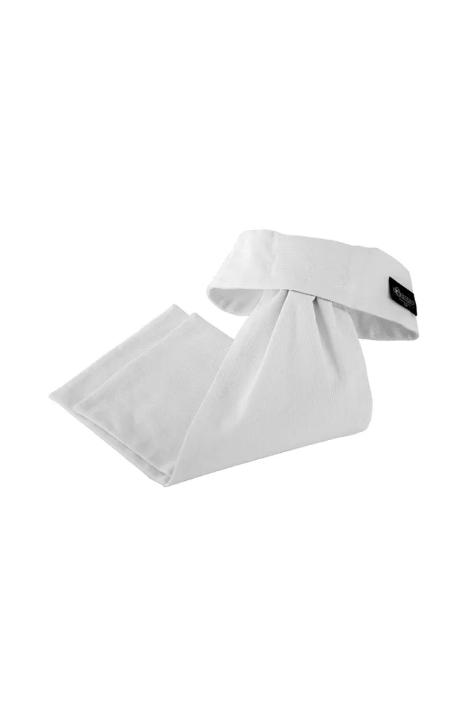 Klassischer Plastron aus Baumwolle White L