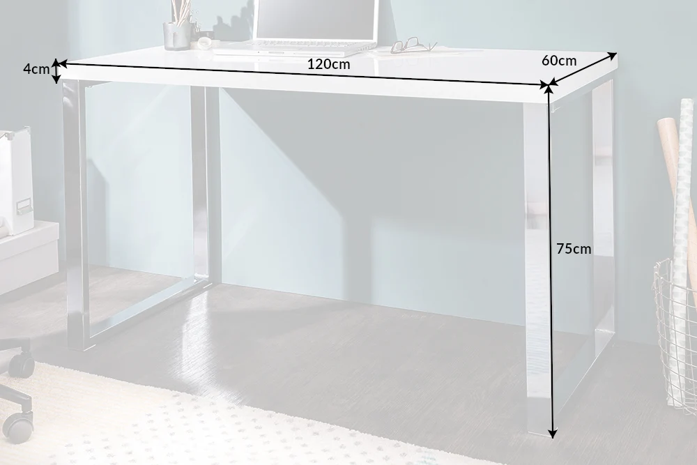 Laptoptisch White Desk 120x60cm weiss