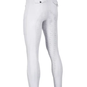 Leo II Herren-Vollbesatzreithose White 52