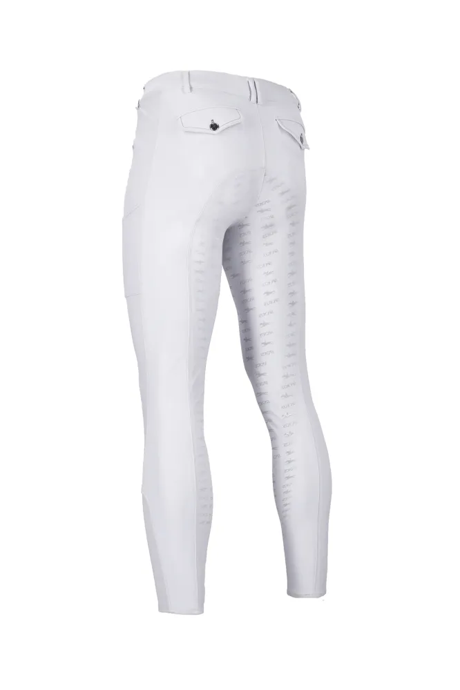 Leo II Herren-Vollbesatzreithose White 54