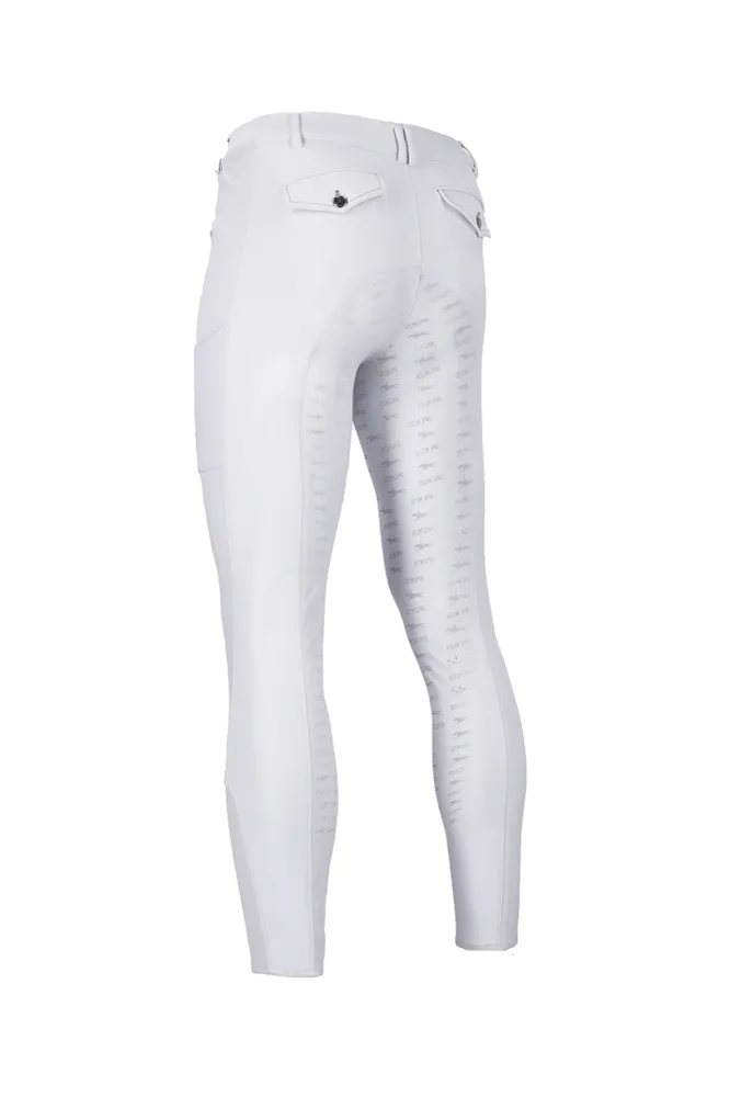 Leo II Herren-Vollbesatzreithose White W34/L34