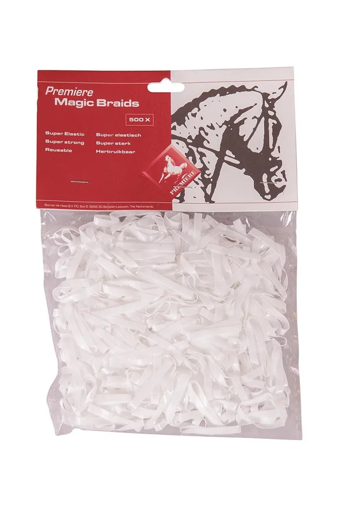 Magic Mane Mähnengummis (500 Stück) White Einheitsgröße