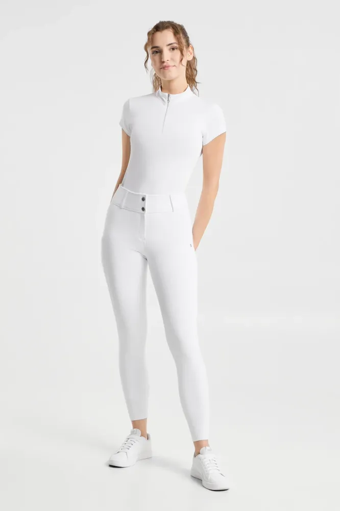 Matilda Damen perforierte Vollbesatz-Reithose White 38