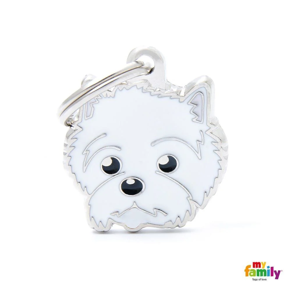 MEINE FAMILIE "WEST HIGHLAND WHITE TERRIER"-ERKENNUNGSMARKE