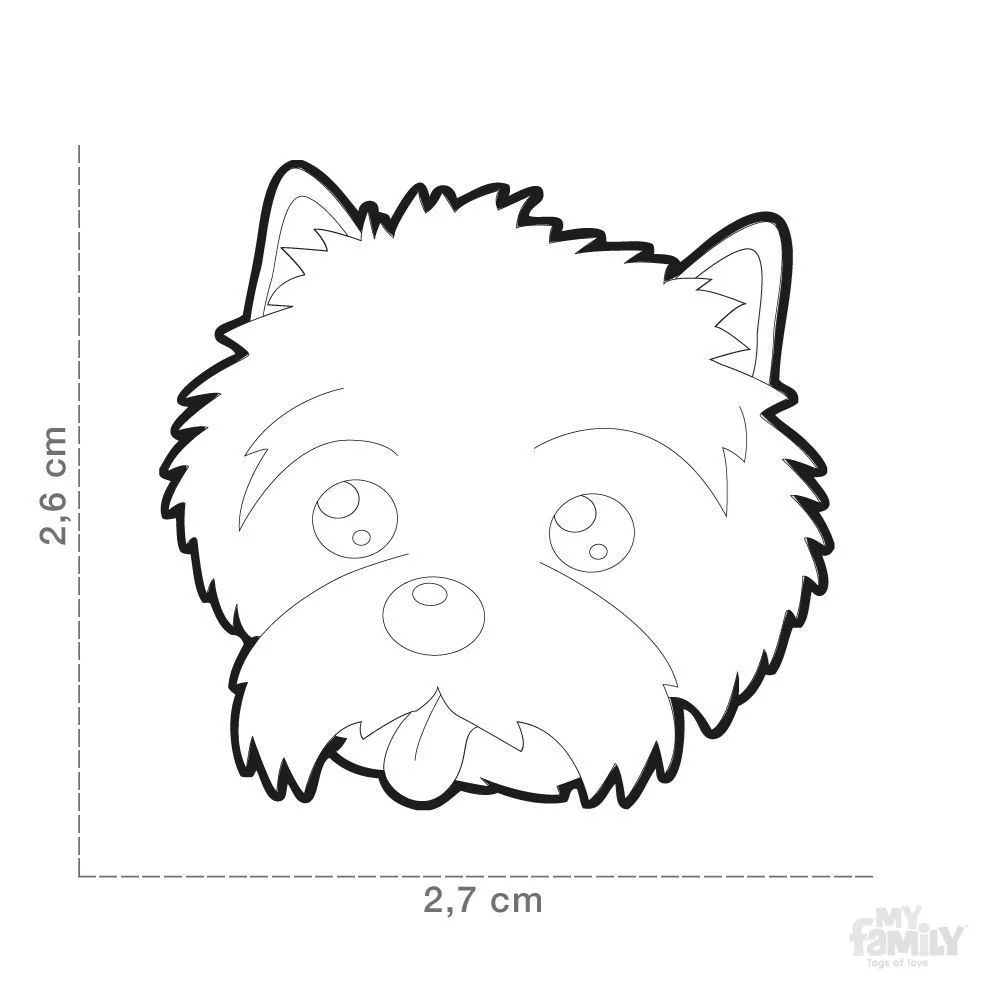 MEINE FAMILIE "WEST HIGHLAND WHITE TERRIER"-ERKENNUNGSMARKE