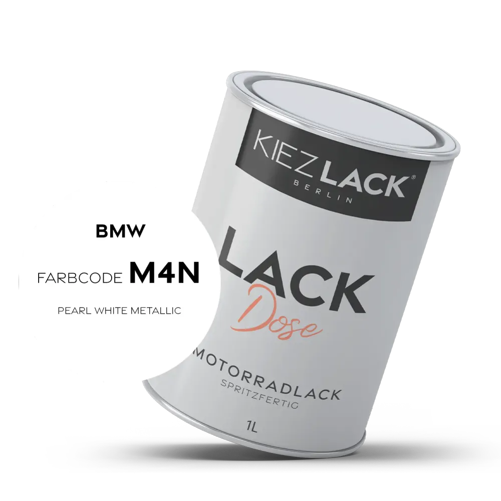 1K Motorradlack Basislack Lackdose BMW M4N PEARL WHITE METALLIC