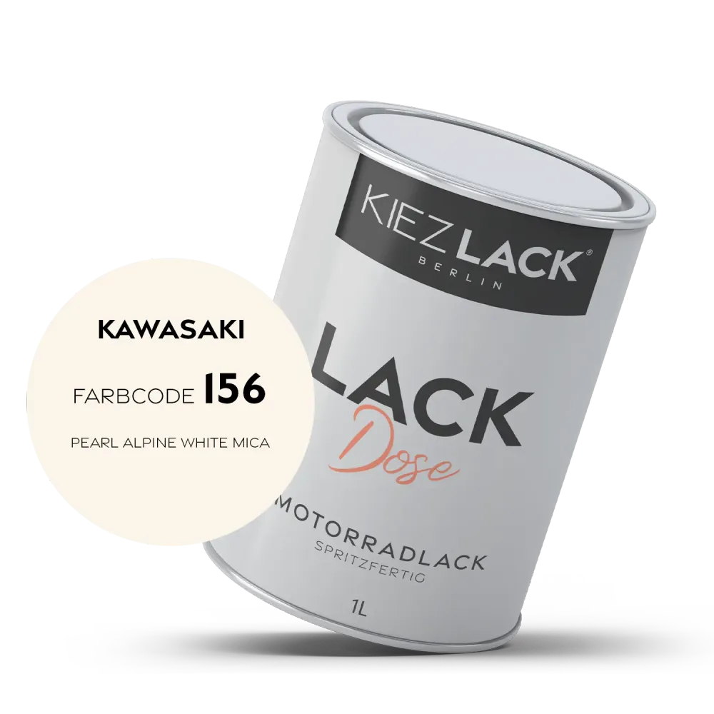 1K Motorradlack Basislack Lackdose Kawasaki 156 PEARL ALPINE WHITE MICA