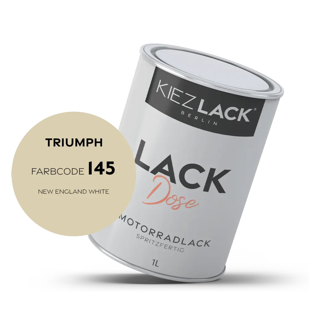 1K Motorradlack Basislack Lackdose Triumph 145 NEW ENGLAND WHITE
