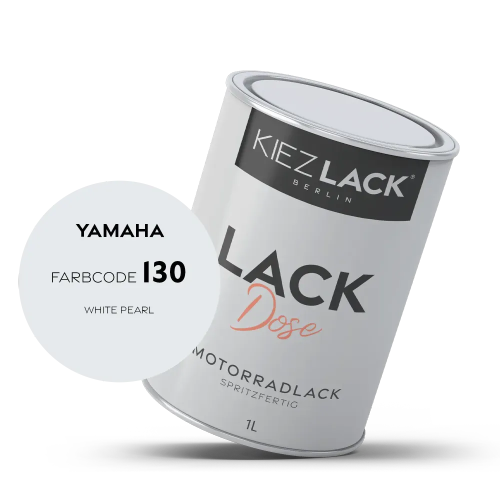 1K Motorradlack Basislack Lackdose Yamaha 130 WHITE PEARL