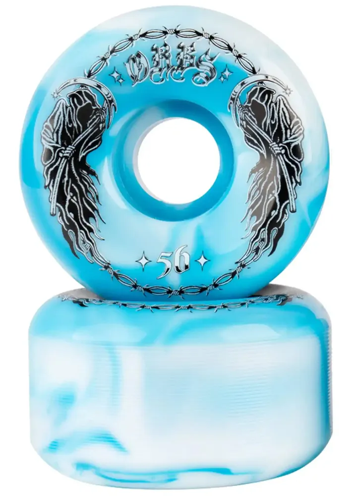 Orbs 56mm 99A Specters Swirls Wheels Blue White