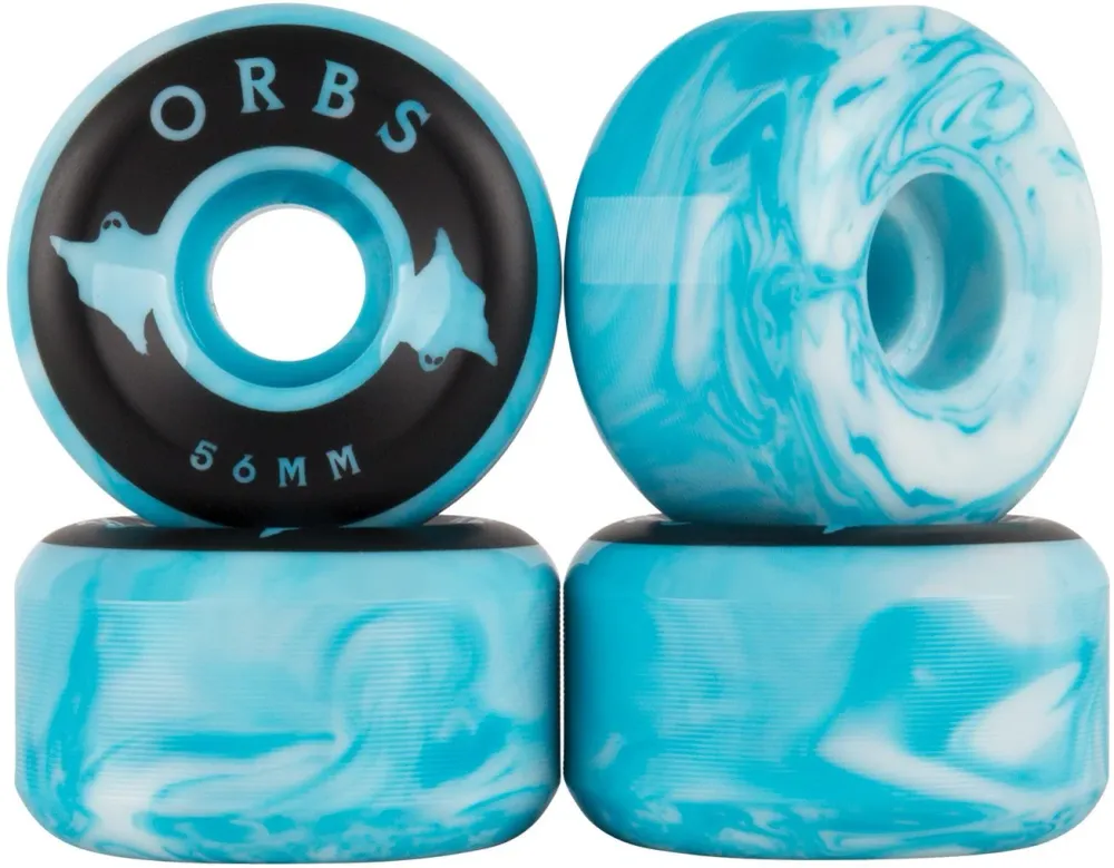 Orbs Specters Swirls Blue White 99A 56mm