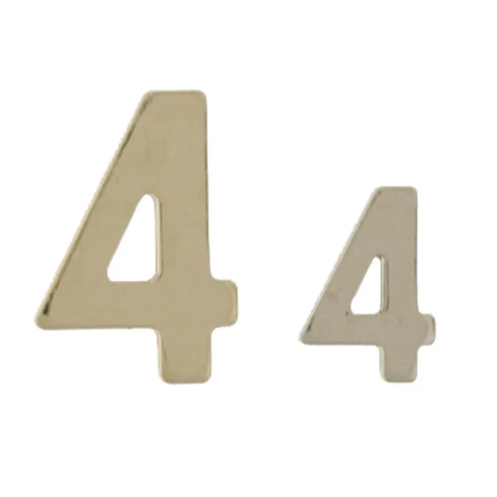 Gold Block Numeral #4 8.0mm – 14K Yellow & White Otto Frei