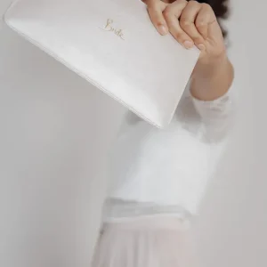 Pouch "Bride" Metallic White – Katie Loxton