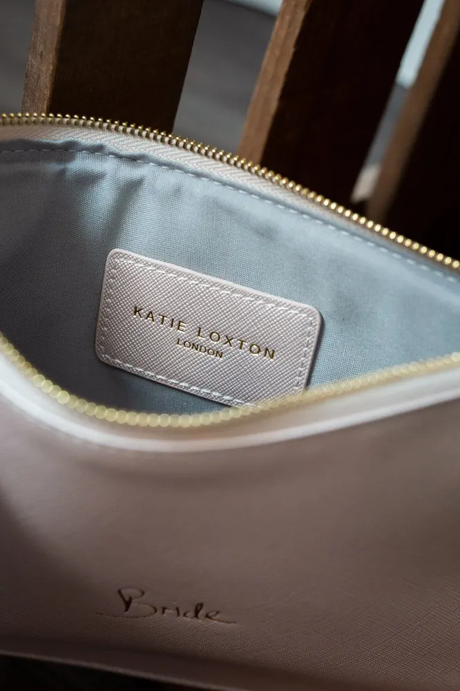 Pouch "Bride" Metallic White – Katie Loxton