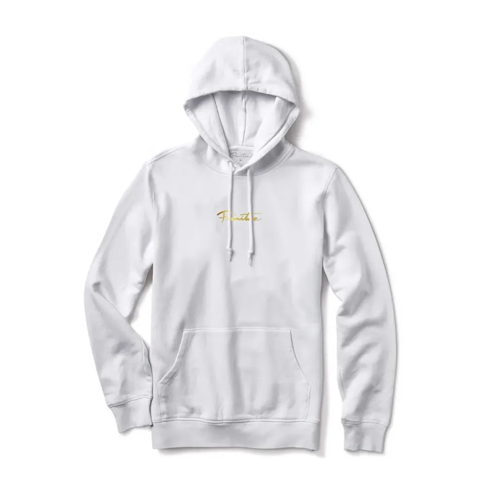 Primitive Nuevo Gold Foil Hooded Sweatshirt White