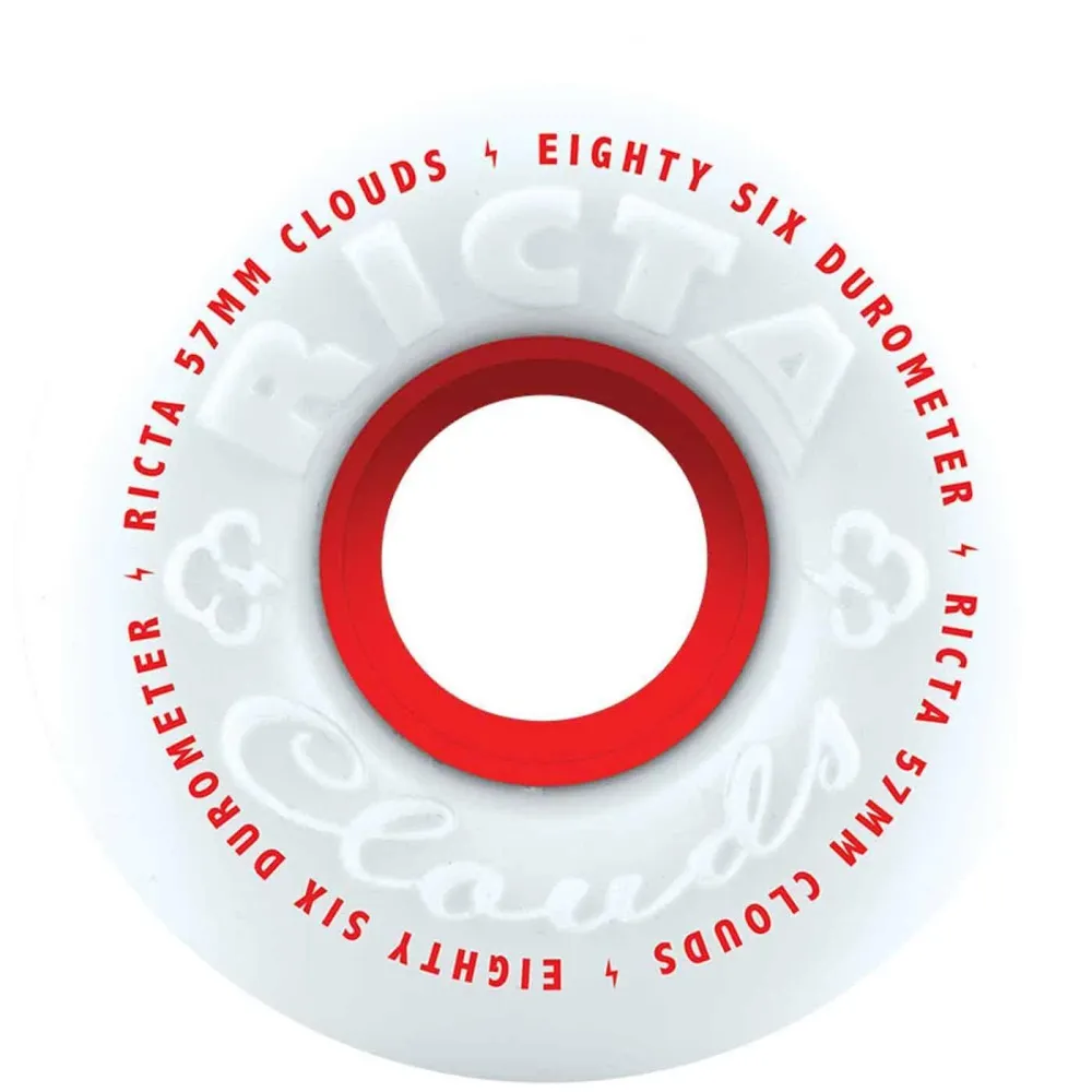 Ricta 57mm 86A Clouds White Red Cruiser Wheels