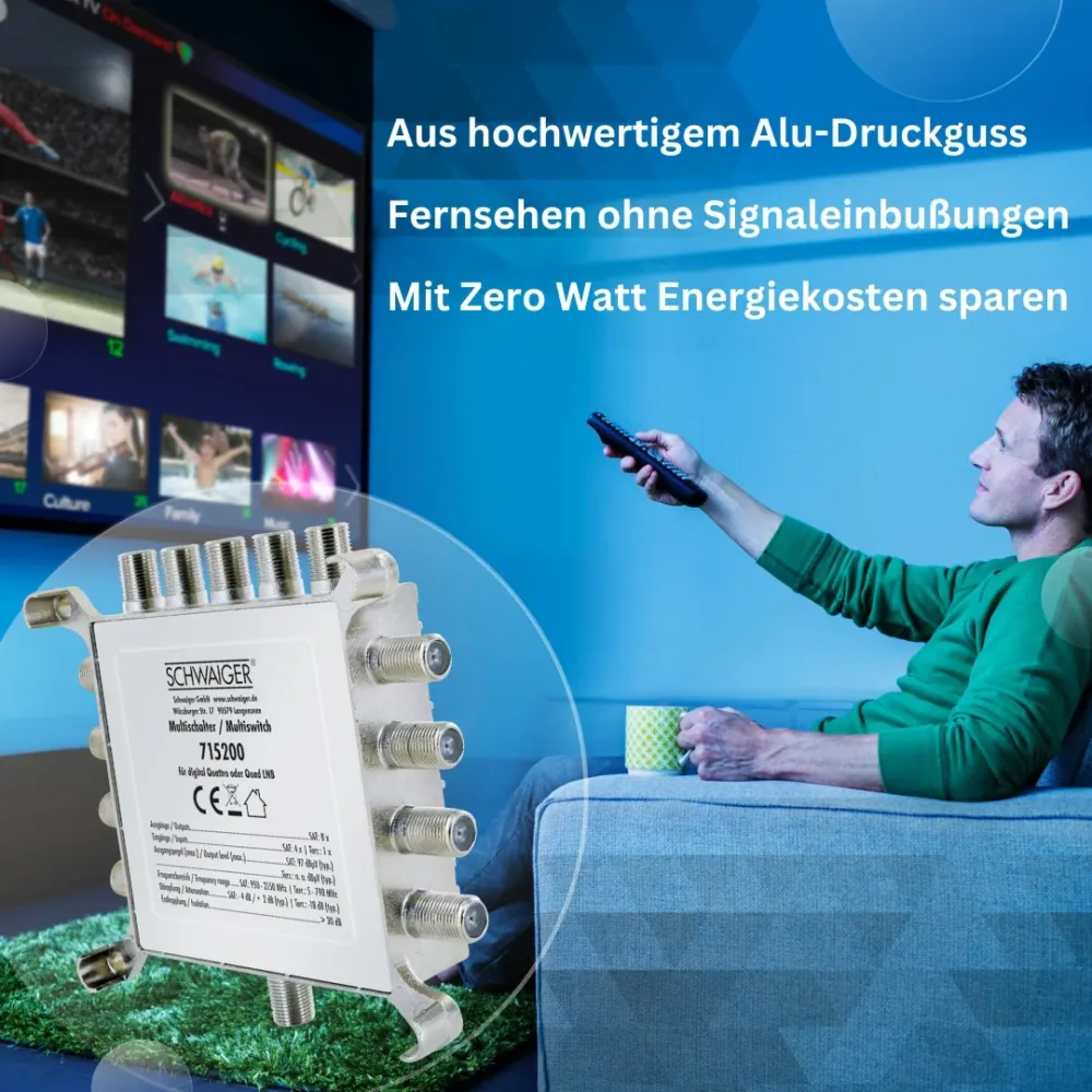 SAT Multischalter 5/8 mit Netzteil