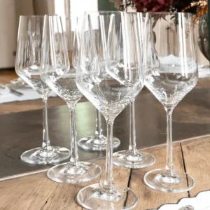 Set mit 6 länglichen Weingläsern, Sommelier-Glaswaren