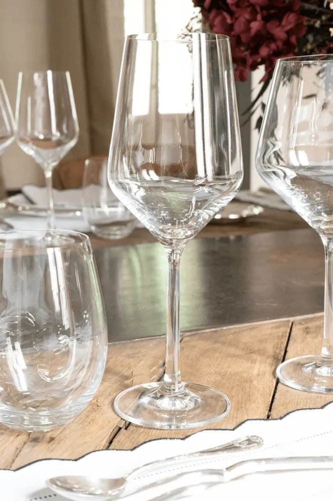 Set mit 6 länglichen Weingläsern, Sommelier-Glaswaren