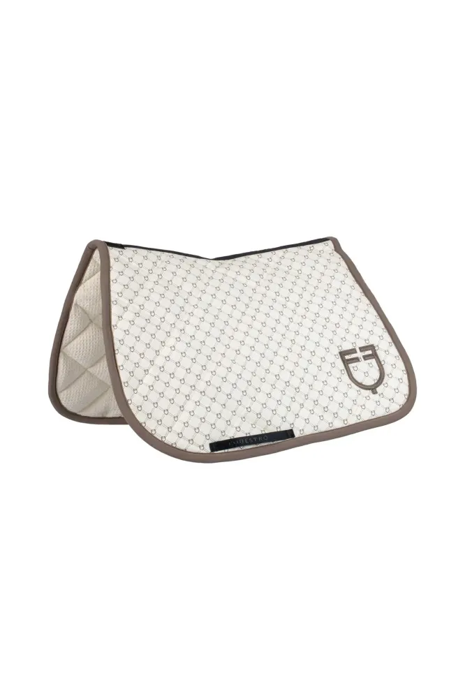 Springschabracke mit Monogramm-Print Antique White/Walnut WB