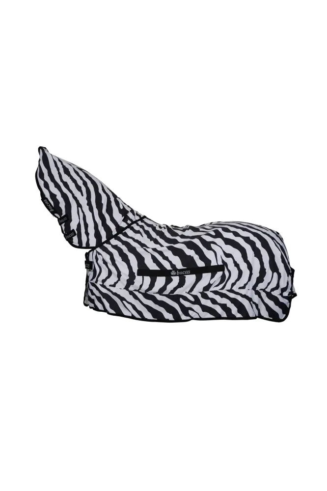 Sweet-Itch Zebra Ekzemerdecke mit festem Halsteil Black/White 170