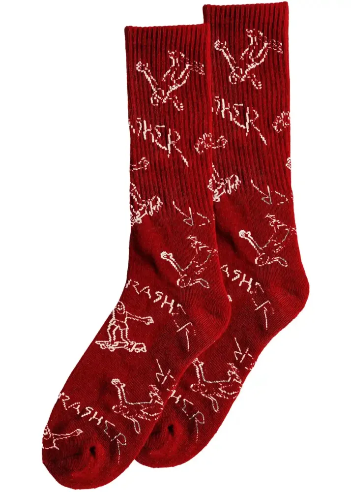 Thrasher Gonz Socken Red White
