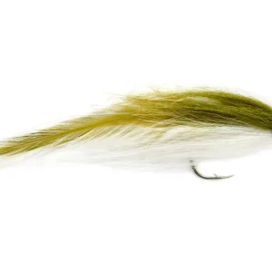 Two Tone Brushy Olive/White