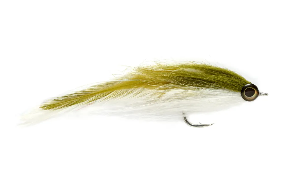 Two Tone Brushy Olive/White