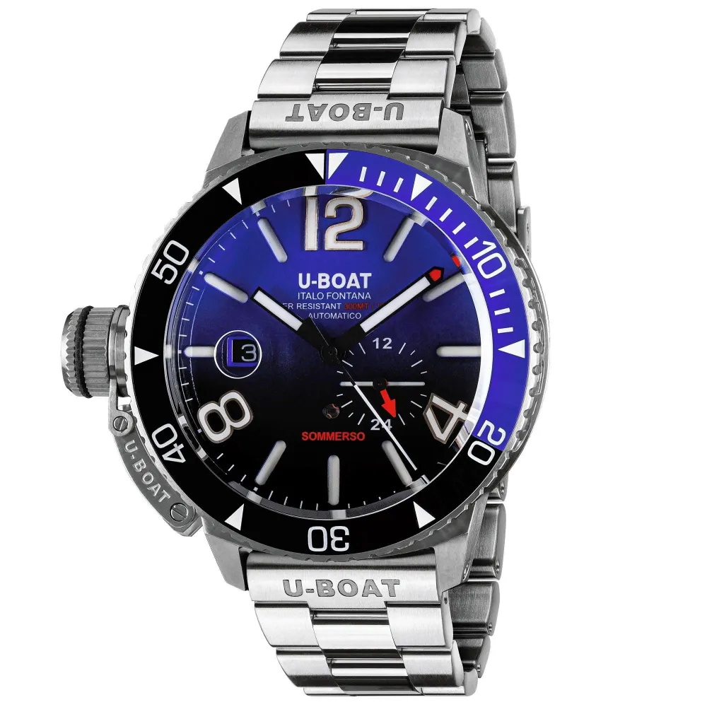 U-BOAT Sommerso Ceramic Blue/MT Uhr 46 mm blauer Automatikstahl 9519/MT