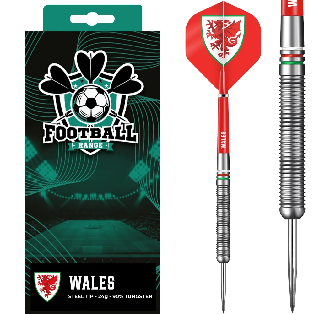 Wales FA – Darts – Steel Tip Tungsten – Offiziell lizenziert – Welsh Cymru