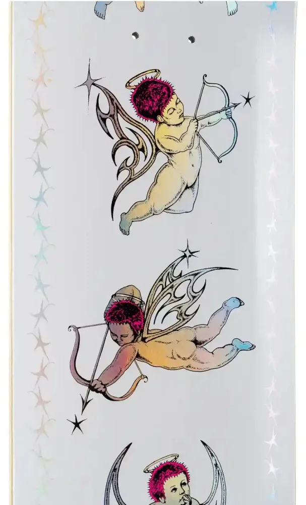 Welcome Mock Cherubs on Island 8.38 Deck White