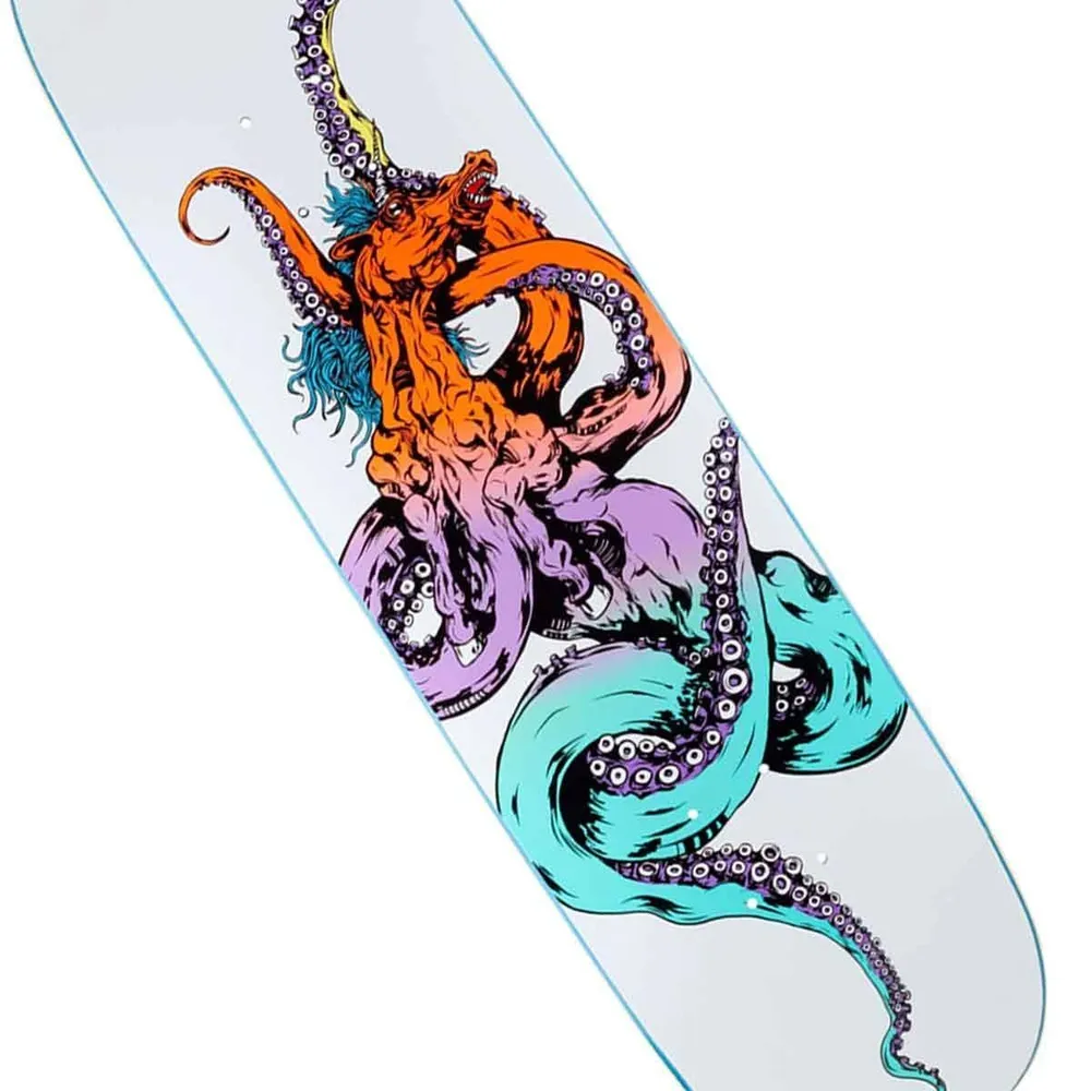 Welcome Seahorse 2 On Amulet 8.125 Deck White Prism